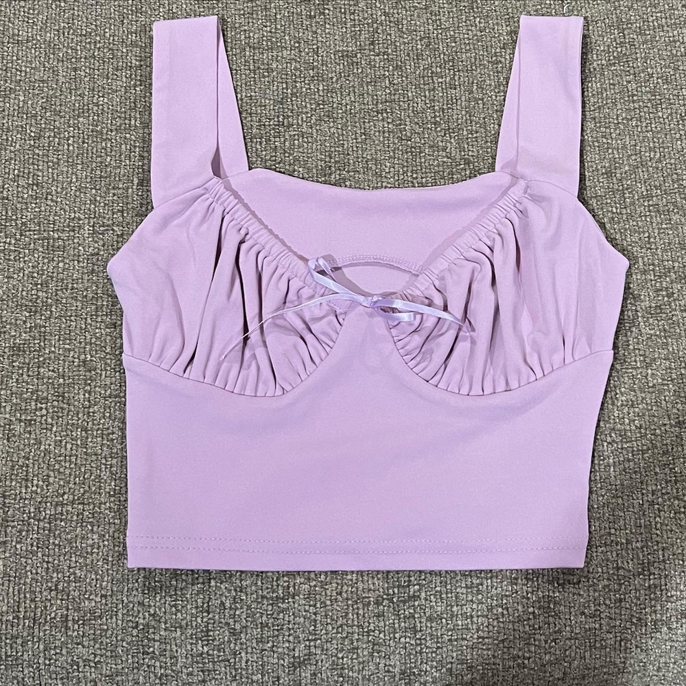 Purple crop top